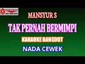 Download Lagu KARAOKE DANGDUT TAK PERNAH BERMIMPI - MANSYUR S (COVER) NADA CEWEK