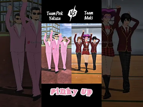 Which team ate the Pinky Up dance? 😆 #sakuraschoolsimulator #shorts #trending #viral #video #funny