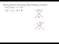 Factoring Review diamond method