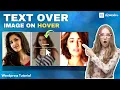 How to Add Text Over Image on Hover Elementor Free NO CODING