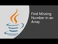 Important Java Program for Interviews Pgm 14 How to Find Missing Number in an Array
