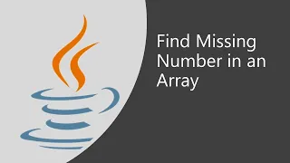 Important Java Program for Interviews Pgm 14 How to Find Missing Number in an Array