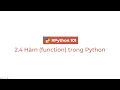 2 4 Ham function trong Python Python 101 Lap trinh Python co ban