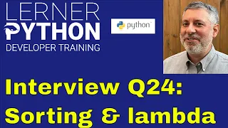 Python interview question Sorting with lambda