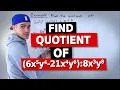 QMS 110 - Find Quotient of Mathematical Expression
