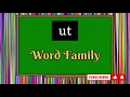 ut word family cvc words Rhyming Word Ending With ut Three Letter words phonics for kids