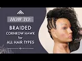 Braided Curly Mohawk Tutorial with Cornrows on Natural Hair SL Raw Virgin Hair Tips
