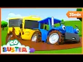 Download Lagu Wheels on the Bus - Stuck in the Mud Song! | Go Buster | Baby Cartoons | Kidss | ABCs and 123s