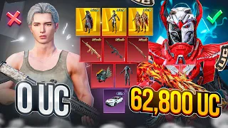 MANA BU OMAD 62,800 UC OBUNACHIM XURSAND QILDIM 🥵 PUBG MOBILE!!!