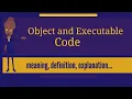 Lecture 1 12 What is an Object code and Executable Code