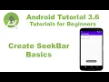 Android Studio 3 6 Create SeekBar Basics