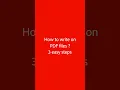 How to write on PDF files in 3 simple steps Adobe Acrobat