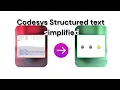 Plc programming Structured text simplified