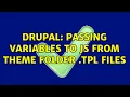 Drupal Passing variables to JS from theme folder tpl files