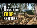 8 ESSENTIAL Tarp Shelters for Camping Bushcraft