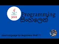Java Programming in sinhala part 1 - Java JDK download and install