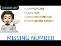 Missing Number Multiple Approaches Leetcode 268
