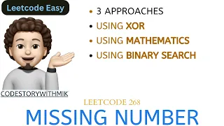 Missing Number Multiple Approaches Leetcode 268