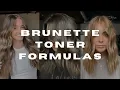 BRUNETTE TONER FORMULAS using redken shades eq