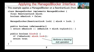 Applying the Java Fork-Join Framework s ManagedBlocker Interface