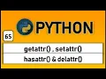 getattr setattr hasattr and delattr python functions