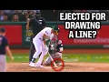 Batter ejected for drawing a line a breakdown