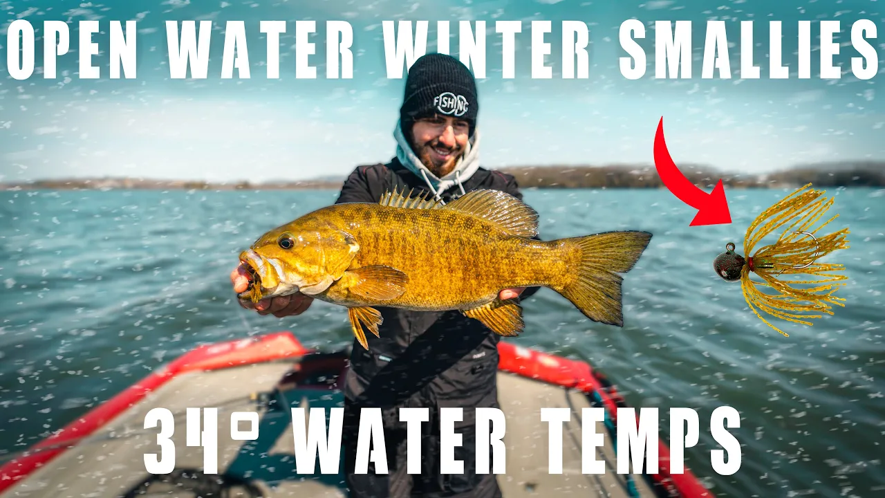 MARCH BASS FISHING IN 34 DEGREE WATER!!! 🥶 (BIG WINTER SMALLMOUTH)