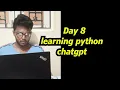 Day 8 python learning 1 hr using chatgpt learning python bharathithasan devops