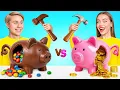 Download Lagu Tantangan Makanan Asli vs Makanan Cokelat | Hacks Dan Trik Dapur oleh Multi DO Challenge