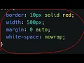 2604 HTML CSS white space overflow text overflow