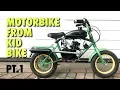 Mini Motorbike from Kid Bike with 80cc Bicycle Engine Kit