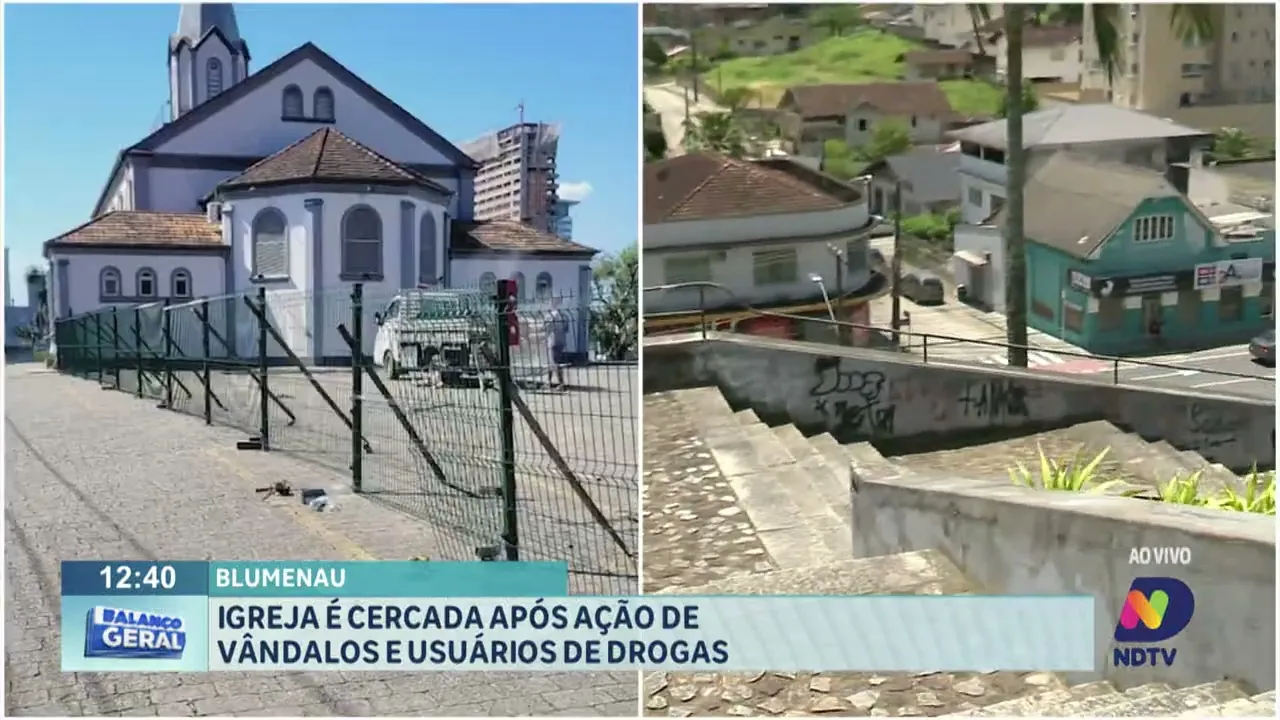Igreja de Blumenau construída na década de 50 toma medida contra criminosos