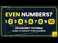 Print Even Numbers in JavaScript Coding Interview Question