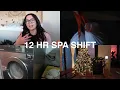 COME TO WORK WITH ME 12 hour spa receptionist shift