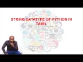 String Datatypes in python - Python tutorial in Tamil
