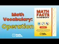Math Vocabulary Operation