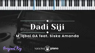 dadi siji m iqbal ga feat siska amanda karaoke piano original key 