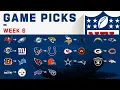 Week 6 Game Picks GameDay View