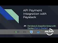 Database Sequelize setup with docker Part 1 Docker