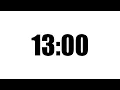 13 Minute Timer - Minimal No Sound White Background