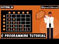 Pattern Program 24 in C language in Hindi Character Pattern Program C Programming Tutorial