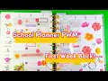School Planner PWM-First Week Back