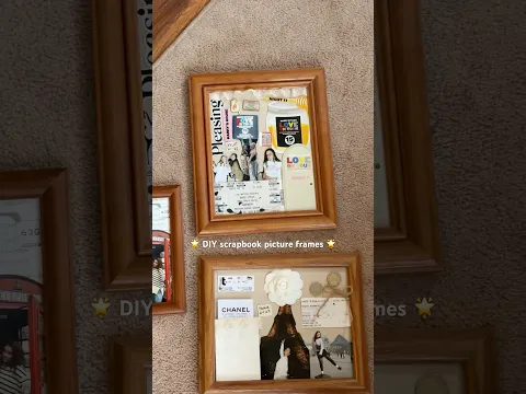 Pinterest-inspired DIY scrapbook picture frames πΌοΈπ #craft #hobby #diy
