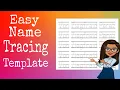 Very easy way on how to make Name Tracing Templates