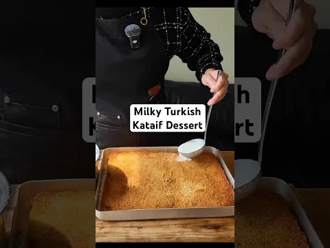 Milky Turkish Kataif Dessert with pistachios