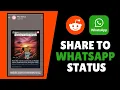 How to Share Reddit Post to WhatsApp Status