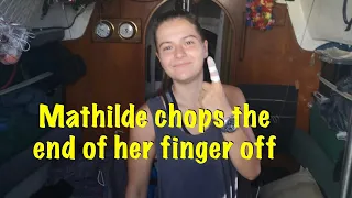 Mathilde has a galley accident