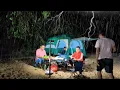 Download Lagu Diguyur hujan deras camping fishing, rame rame dipinggir sungai, relaxing rain sound