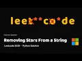 Leetcode 2390 - Removing Stars from a string