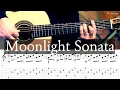 Download Lagu Moonlight Sonata (Mov. 1) - Beethoven - Full Sheet Music/Tab - Classical Guitar